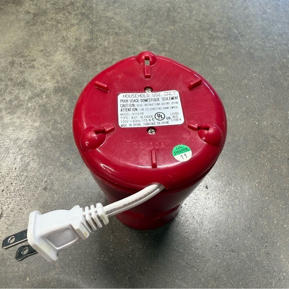 Hamilton Beach 51101R Single Serve Blender Red Personal Smoothie Shake Mixer - Picture 7 of 8